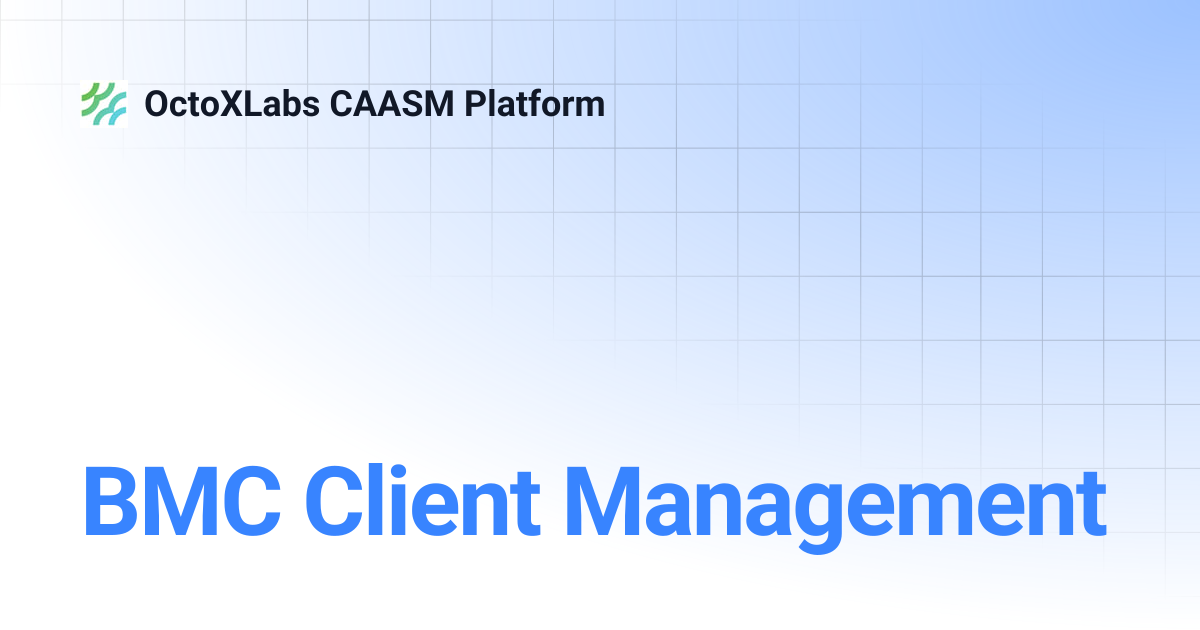 BMC Client Management | OctoXLabs CAASM Platform